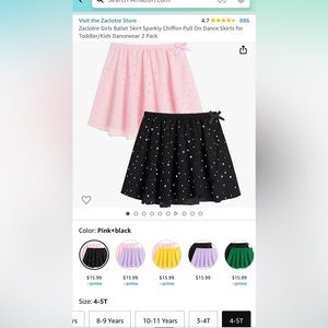 Ballet pull on skirts